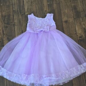 Source Unknown Lavender Lace Kids Formal Dress